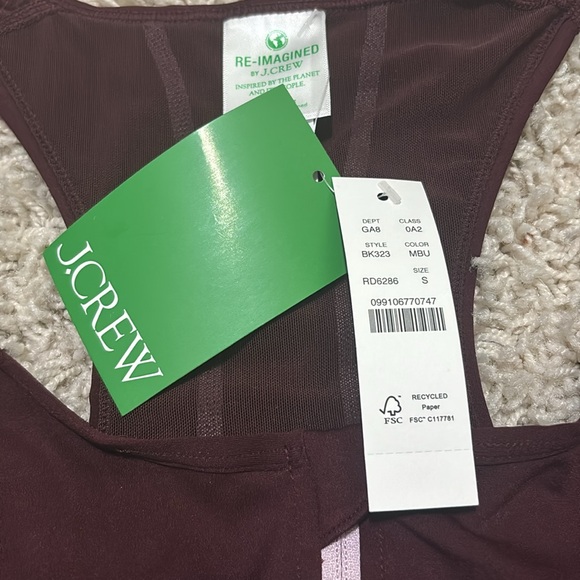 NWT-S-J.Crew SleekStretch zip-front sports bra - Picture 4 of 10